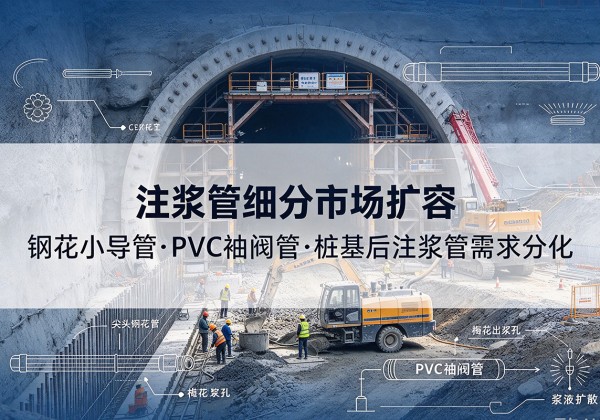 乌恰注浆管细分市场扩容，隧道钢花小导管、PVC 袖阀管、桩基后注浆管需求分化